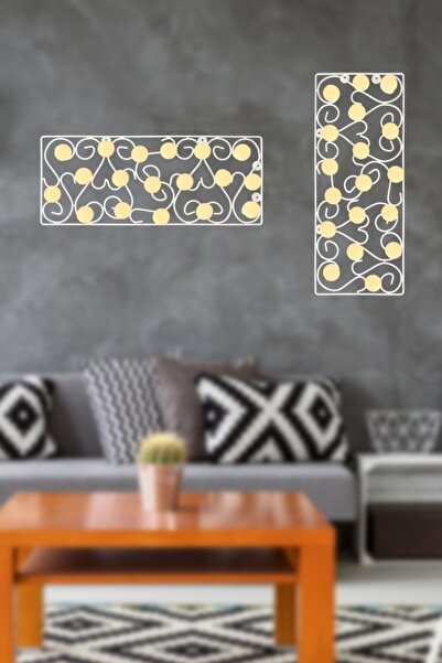 Begüsa Arman Aynalı Metal Tablo Beyaz 56 Cm