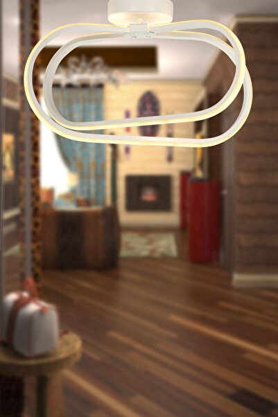 Begüsa Loca 3 Renk Ledli Tavan Montaj Avize Beyaz