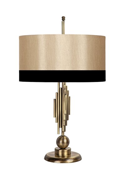 Vinner Marche Mka-01 Eskitme Mat Gold Metal Abajur - Siyah Mataro