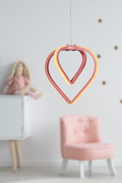 Begüsa Sevinç 3 Renk Ledli Tekli Avize Pembe