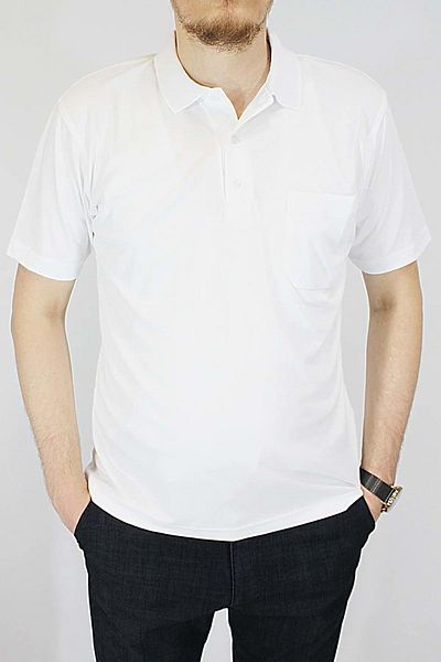 DYNAMO Tricou Tată cu buzunar cu guler tip fagure