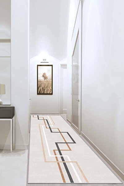 Lavita Home Machine Washable Non-Slip Stain Resistant Modern Beige Cutting Ru...