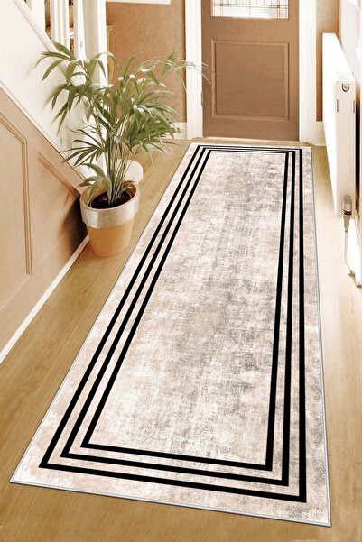 Lavita Home ماكينة قابلة للغسل ومضادة للانزلاق ومقاومة للبقع، سجادة مطبخ حديثة باللون البيج