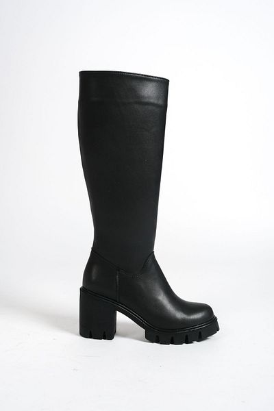 Shoesers Γυναικείες αδιάβροχες μπότες με χαμηλή πλατφόρμα με τακούνι με οδοντωτή σόλα