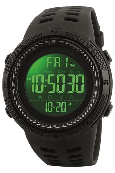 Skmei 1251 Men's Watch Led Lighted Digital Display Silicone Band