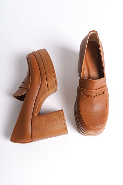 Shoesers Жіночі мокасини на підборах зі спеціальним дизайном на платформі