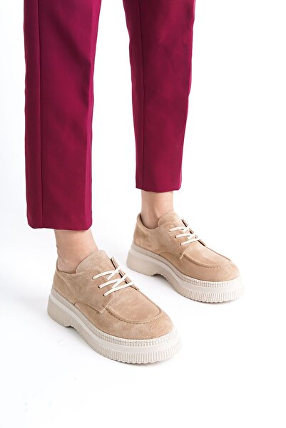 Shoesers Дамски ежедневни велурени обувки с връзки и мокасини Дебели удобни гъвкави подметки Мокасини с подплата