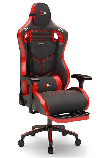 Zio Gaming Zio Venom Xl Profesyonel Oyuncu Koltuğu - Antrasit / Kırmızı - Visco Oturak, 4d Kol, Ayak Uzatma