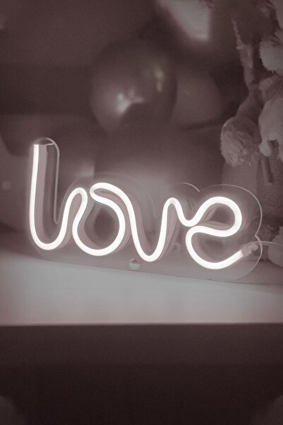vinyuup Çocuk Odası Için Masaüstü Küçük Love Yazılı Neon Led Işıklı Tablo 20 ...