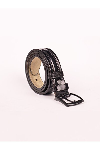 Home 100% Buffalo Leather Patent Leather Black Men's Belt Genuine Leather 4cm