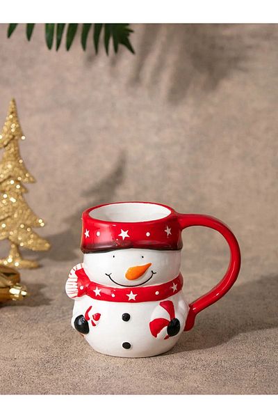 LC Waikiki New Year Themed Santa Claus Patterned Ceramic Mug 13x8x10 Cm