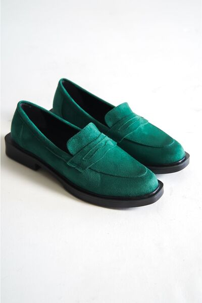 Shoesers Ежедневни дамски обувки с велурени мокасини и панделка (РАЗМЕРИТЕ СА ТЕСНИ 1 НОМЕР.)