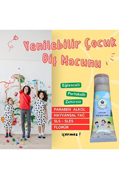 NATUVERSE 50 ml Swallowable Children's Toothpaste - 100% Natural & Vegan & Ha...