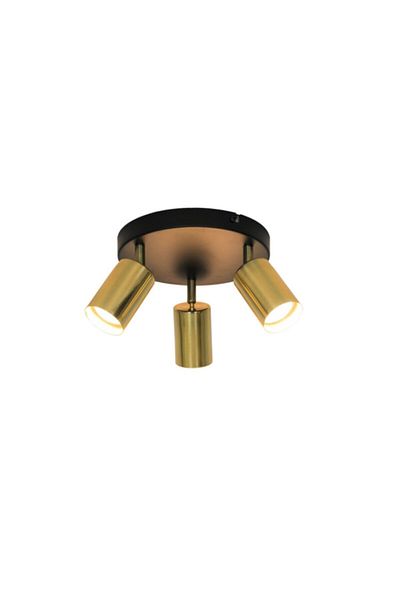 ekiLamp Movable Spot Ceiling Luminaire Black And Matte Gold 3 Pieces