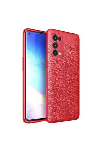 halkhouse Oppo Reno 5 5G Kılıf Kamera Koruyuculu Niss Deri Görünümlü Silikon ...