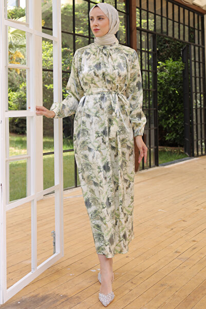 benguen Πράσινο μοτίβο φόρεμα 3993