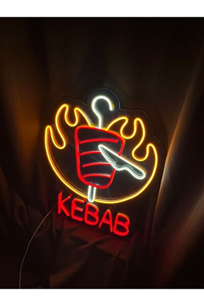 vinyuup Döner Kebab - Dekoratif Duvar Aydınlatması Neon Led Yazı Lokanta Rest...