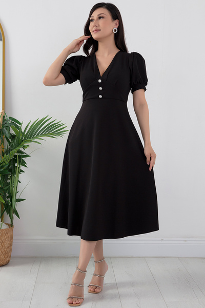 PULLIMM Önü Düğmeli Krep Elbise 2024-2086