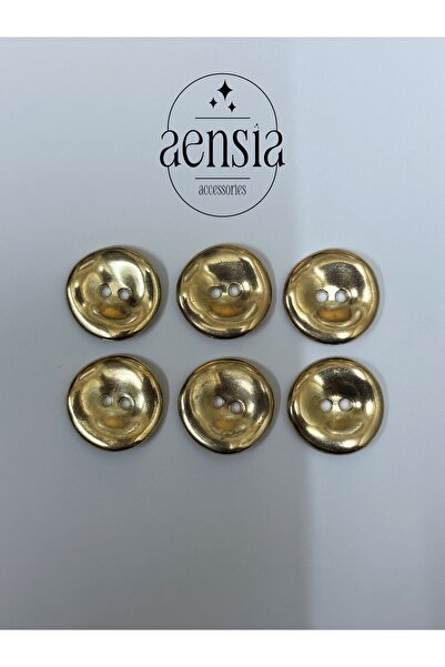 aensia زر معدني ذهبي - منحني ومقوس ومثقوب، أزرار معطف واق من المطر مقاس 2.29 ...