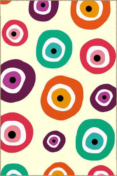 Rugs Modern Halı Multicolored Evil Eye Bead Shape Patterned Creative Modern D...