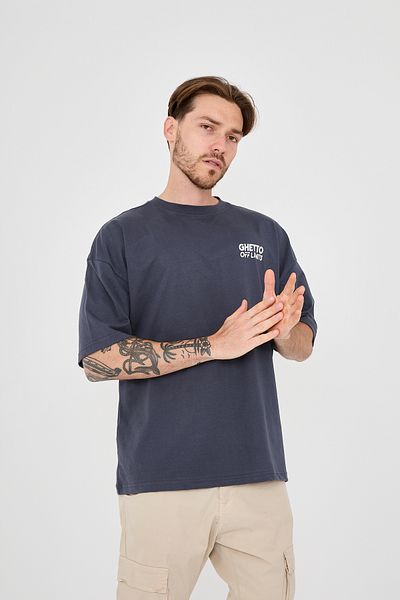 Ghetto off limits Smoke Colored Back Ghetto Printed Oversize T-shirt