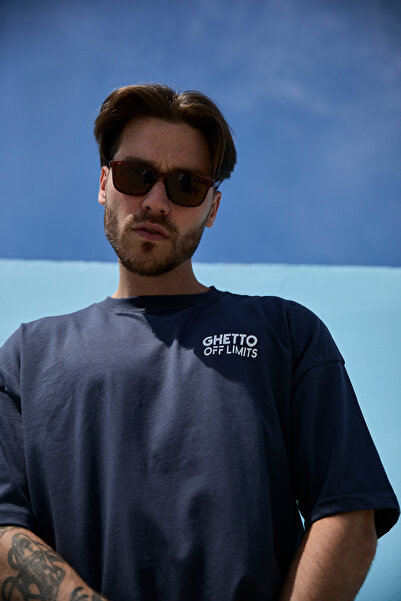 Ghetto off limits Smoke Colored Back Ghetto Printed Oversize T-shirt