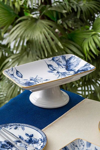 ACAR Freesia Footed Chocolate Presentation Plate - 28 cm
