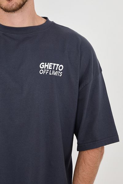 Ghetto off limits Smoke Colored Back Ghetto Printed Oversize T-shirt