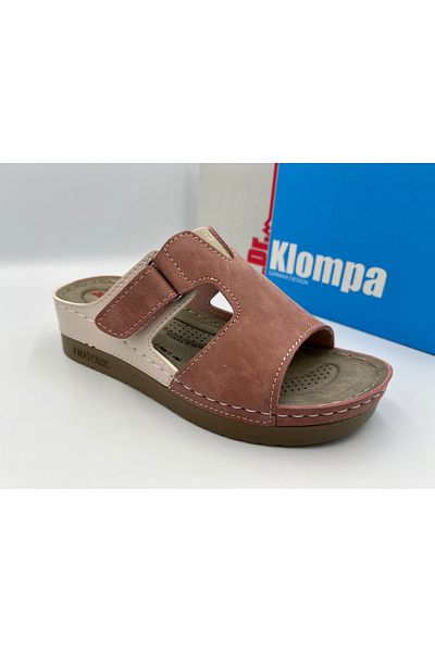 DR KLOMPA Γυναικείες Παντόφλες Ms708 Powder Beige Ορθοπεδικές Ημερήσιες Παντόφλες