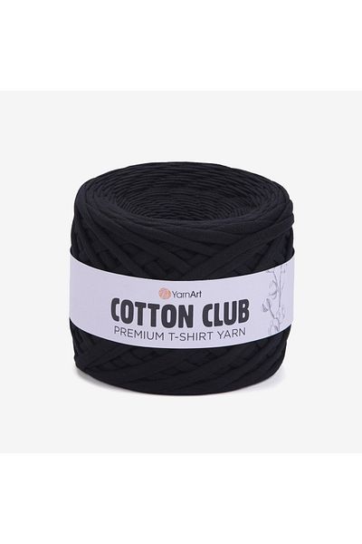 Yarnart Cotton Club - Χτενισμένο Βαμβακερό Ύφασμα Πλεκτό Χέρι Νήμα Μαύρο-7300