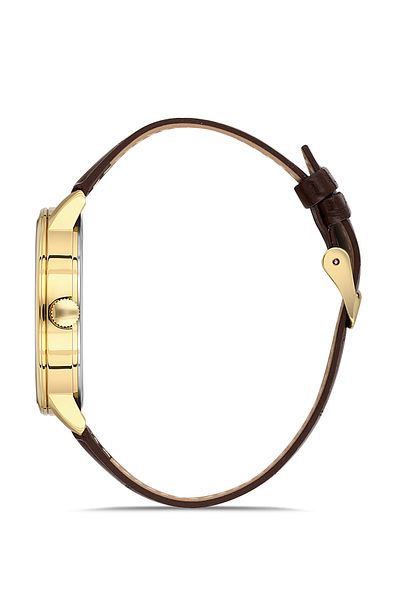 Omax Leather Men's Watch - 00PR0041Q002 Model