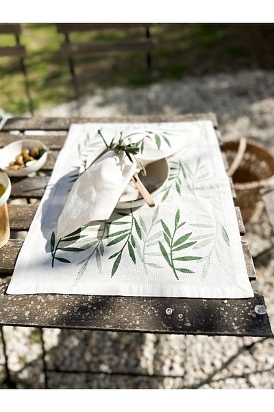 Allegorie.Co Olive Branch Hand Printed American Service