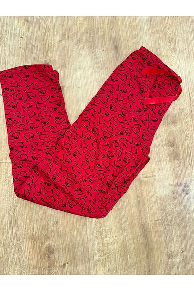 EDACAN İÇGİYİM Patterned Women's Combed Cotton Pajama Bottoms