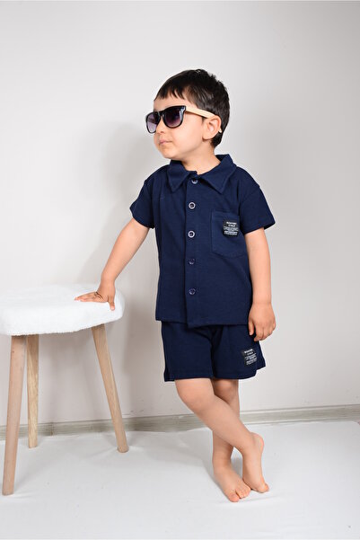 KİDSPİTİRCİK Set kratkih hlača za dečake u tamnoplavoj boji