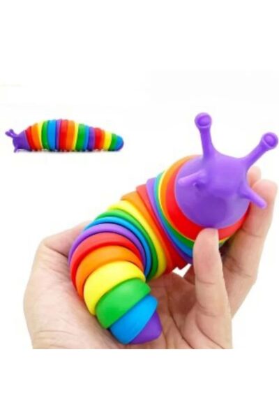 Yenigeldi لعبة كاتربيلر ملونة مقاس 10 سم، لعبة فيدجيت ستيك الحسية