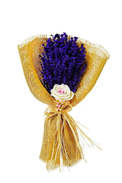 çiçekseli Speciale Xl Buchet de trandafiri și lavandă, alb roz, care nu se de...