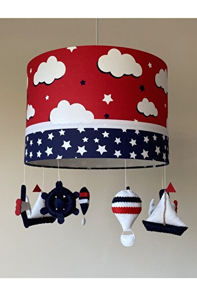 atölye ay ışığı Balon Uçak Dümen Tekne Figürlü Bebek Odası Avize