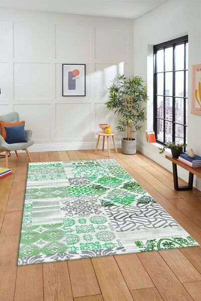 EY HOME Digital Non-Slip Base Washable Patchwork Pattern Runner Kitchen Livin...