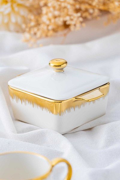 ACAR Safira 4 Pieces Porcelain Serving Bowl with Lid