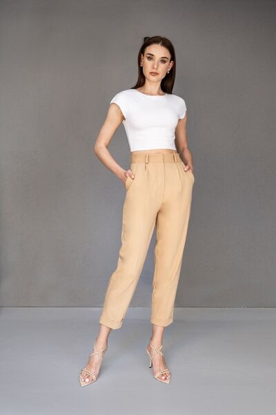 Coletti Janet Camel Carrot Fit Pantolon