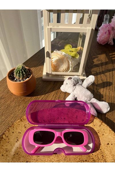 Jolly Kids 2024 Trend Rectangular Sunglasses - UV 400 Protection with Box for Girls Boys 2-9 Years