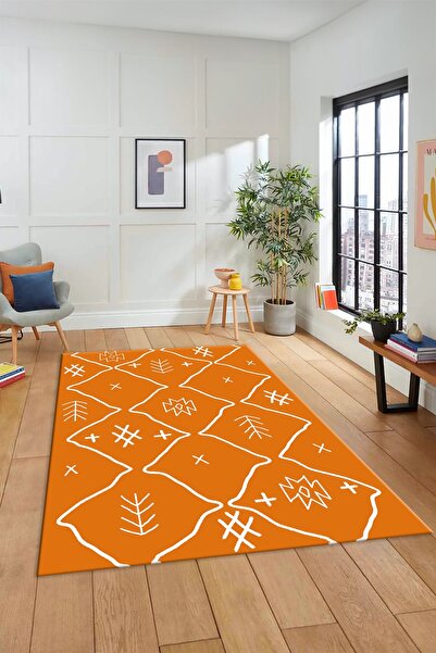 EY HOME Dijital Kaymaz Yıkanabilir İskandinav Desen Mutfak Yolluk Salon Halıs...