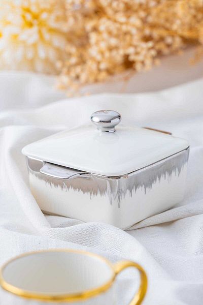 ACAR Safira 4 Pieces Porcelain Serving Bowl with Lid