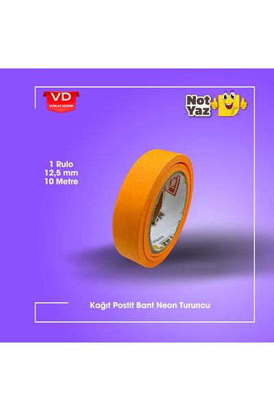 Vuslat Design 10 Meters Notyaz Paper Tape - 12.5 mm Postit