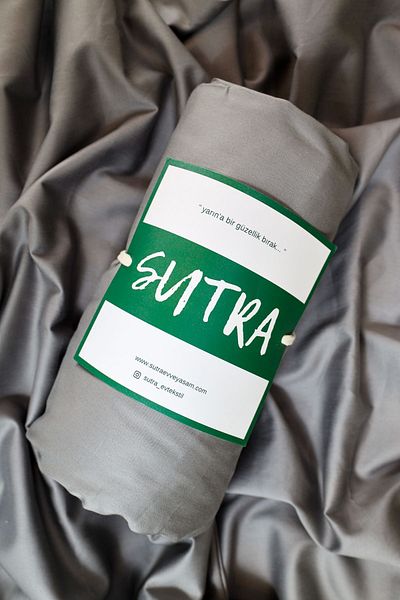 sutra Double 100% Cotton Satin Sheet Set - Solid Color, Elastic
