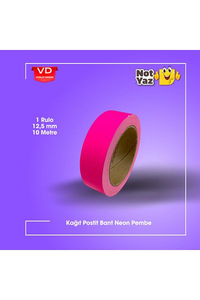 Vuslat Design 10 Meters Notyaz Paper Tape - 12.5 mm Postit