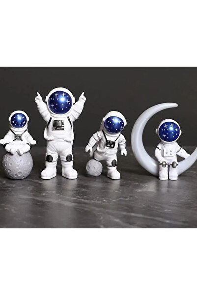 Nasa 4'lü Astronot Figür Biblo