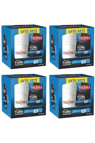 ALGO TELVELİ Telveli Hazır Türk Kahvesi Orta 40adet(AZ ŞEKERLİ)9gr 4kutu *10a...