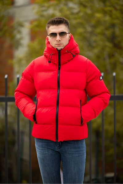 OHEPMODA Мъжко зимно пухено яке - водо- и ветроустойчиво, с качулка и подплата