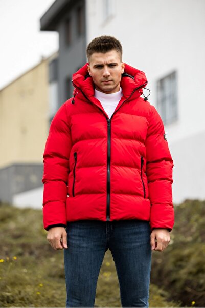 OHEPMODA Men's Winter Puffer Jacket - Water and Windproof, Hooded and Fur Lined